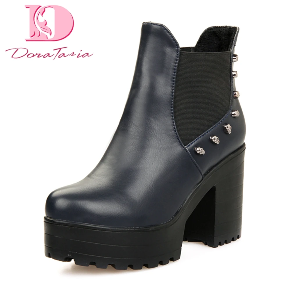 Doratasia brand new Large Sizes 33-43 pu leather Shoes Woman motorcycles Boots square high heels ankle Boots Women Shoes
Doratasia brand new Large Sizes 33-43 pu leather Shoes Woman motorcycles Boots square high heels ankle Boots Women Shoes