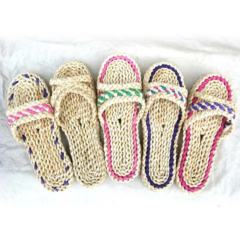 Women Slippers Summer Handmade Straw Flip Flops Sandal Ladies Comfy Flat Slides Casual Espadrilles Female Beach Slippers
Women Slippers Summer Handmade Straw Flip Flops Sandal Ladies Comfy Flat Slides Casual Espadrilles Female Beach Slippers