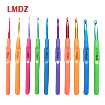 LMDZ 10 Sizes Plastic Handle Crochet Hook Hand Knitted Sweaters and Scarves Aluminum Knitting Needle Crochet Hook Set 2.5-7mm
LMDZ 10 Sizes Plastic Handle Crochet Hook Hand Knitted Sweaters and Scarves Aluminum Knitting Needle Crochet Hook Set 2.5-7mm
