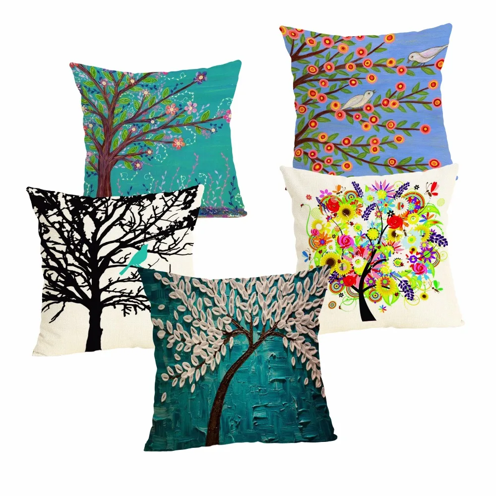 Oil Tree Pirnt Cushion Cover Linen Pillow Case Cartoon Cushion Case Home Decorative Pillow Cover for Sofa Cojines 43x43cm
Oil Tree Pirnt Cushion Cover Linen Pillow Case Cartoon Cushion Case Home Decorative Pillow Cover for Sofa Cojines 43x43cm