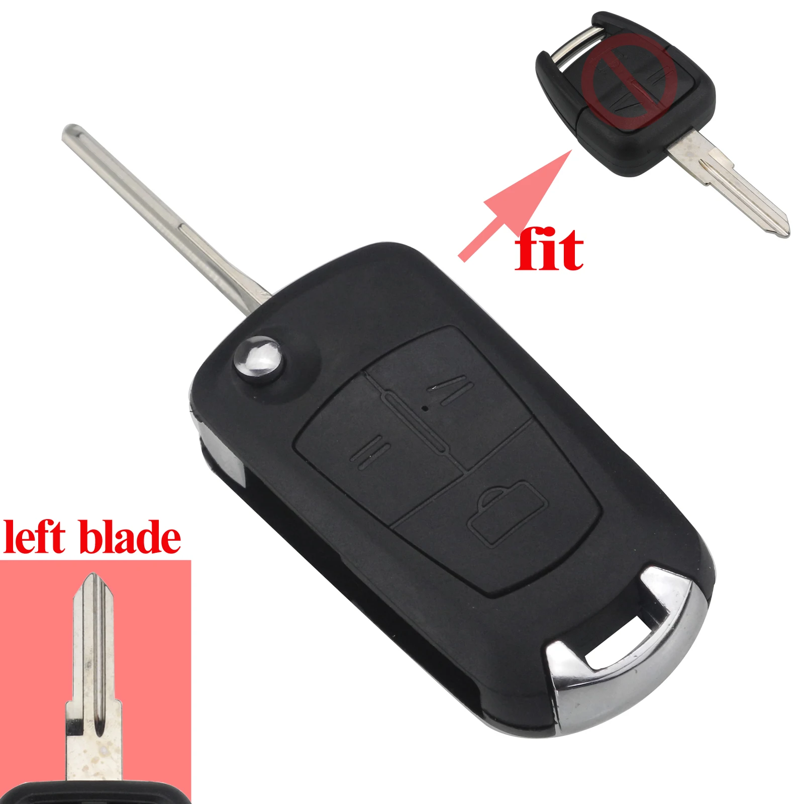 Jingyuqin 3 Buttons Left Blade Folding Flip Remote Car Key Shell FOB for Vauxhall / Opel / Astra H / Corsa D / Vectra C / Zafira
Jingyuqin 3 Buttons Left Blade Folding Flip Remote Car Key Shell FOB for Vauxhall / Opel / Astra H / Corsa D / Vectra C / Zafira