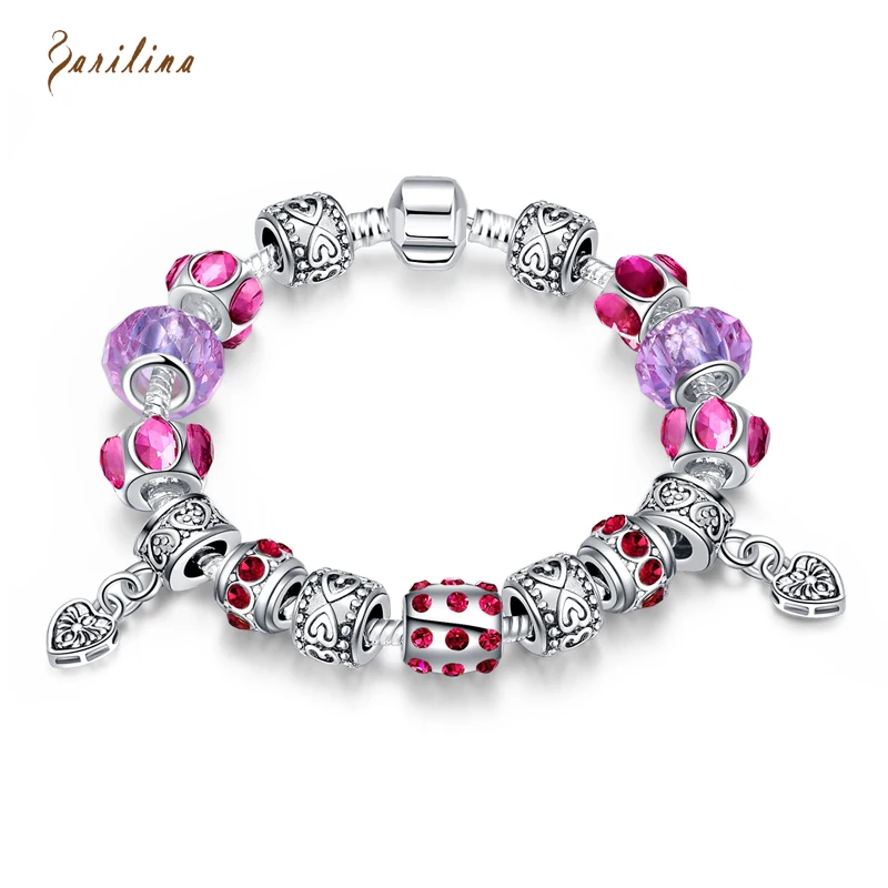 Original heart Silver purple Glass Bead Bracelet for Women With Safety Chain purple stone Strand Luxury B2017
Original heart Silver purple Glass Bead Bracelet for Women With Safety Chain purple stone Strand Luxury B2017