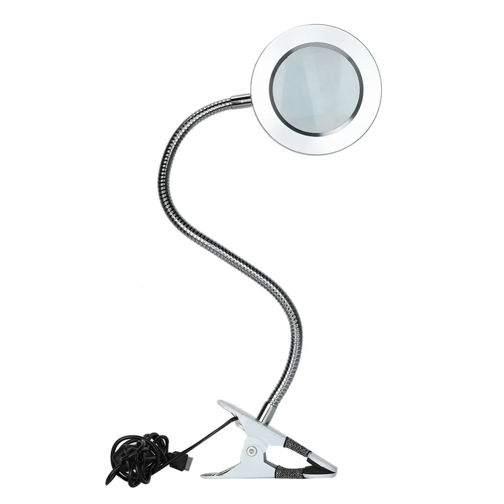 7W USB Rechargeable LED White Light Magnifier 8X Magnifying Lamp for tattoo Adjustable Tattoo Machine Beauty Reading | Красота и