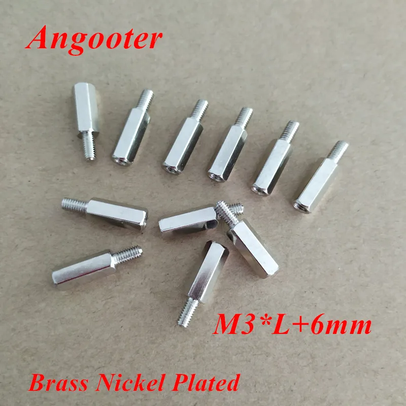 100pcs M3 Hex Nut Brass Standoff Spacer Male Female Brass nickel plated Brass Hex Screw Spacer M3*5/6/8/10/12/15/16/18/20/25+6
100pcs M3 Hex Nut Brass Standoff Spacer Male Female Brass nickel plated Brass Hex Screw Spacer M3*5/6/8/10/12/15/16/18/20/25+6