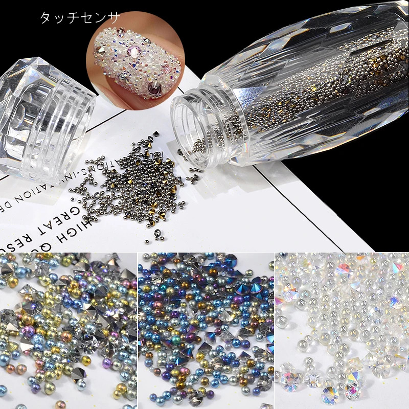 ELECOOL Mini Caviar Beads Tiny Mermaid Rhinestones Glass Micro Bead for DIY Colorful 3D Glitter Pixie Nail Tips Decor
ELECOOL Mini Caviar Beads Tiny Mermaid Rhinestones Glass Micro Bead for DIY Colorful 3D Glitter Pixie Nail Tips Decor
