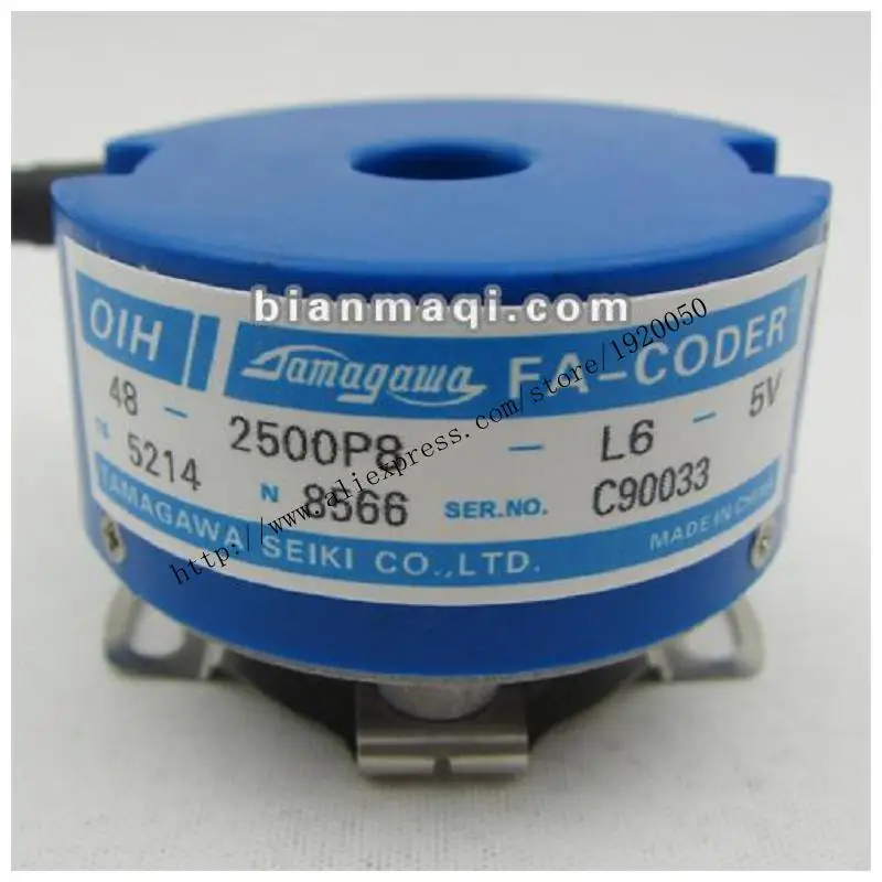 TAGAWA Tamagawa OIH48-2500P8-L6-5V rotary encoder 2500 lines outside diameter of 48mm 
TAGAWA Tamagawa OIH48-2500P8-L6-5V rotary encoder 2500 lines outside diameter of 48mm