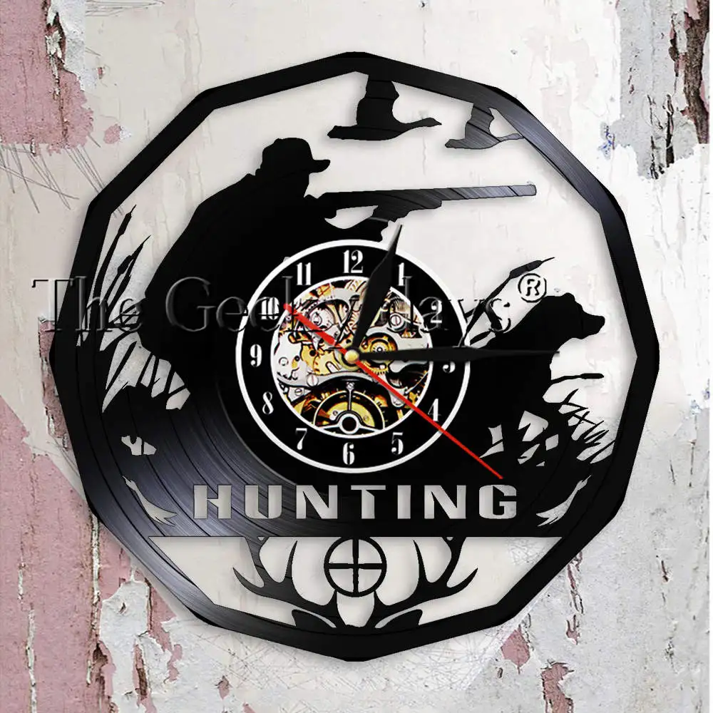 Deer Hunter Hunting Gift Wall Clock Retro Vinyl Record Wall Clock Animals Trophy Award Men Rifle Aiming Decorative Clock Watch
Deer Hunter Hunting Gift Wall Clock Retro Vinyl Record Wall Clock Animals Trophy Award Men Rifle Aiming Decorative Clock Watch