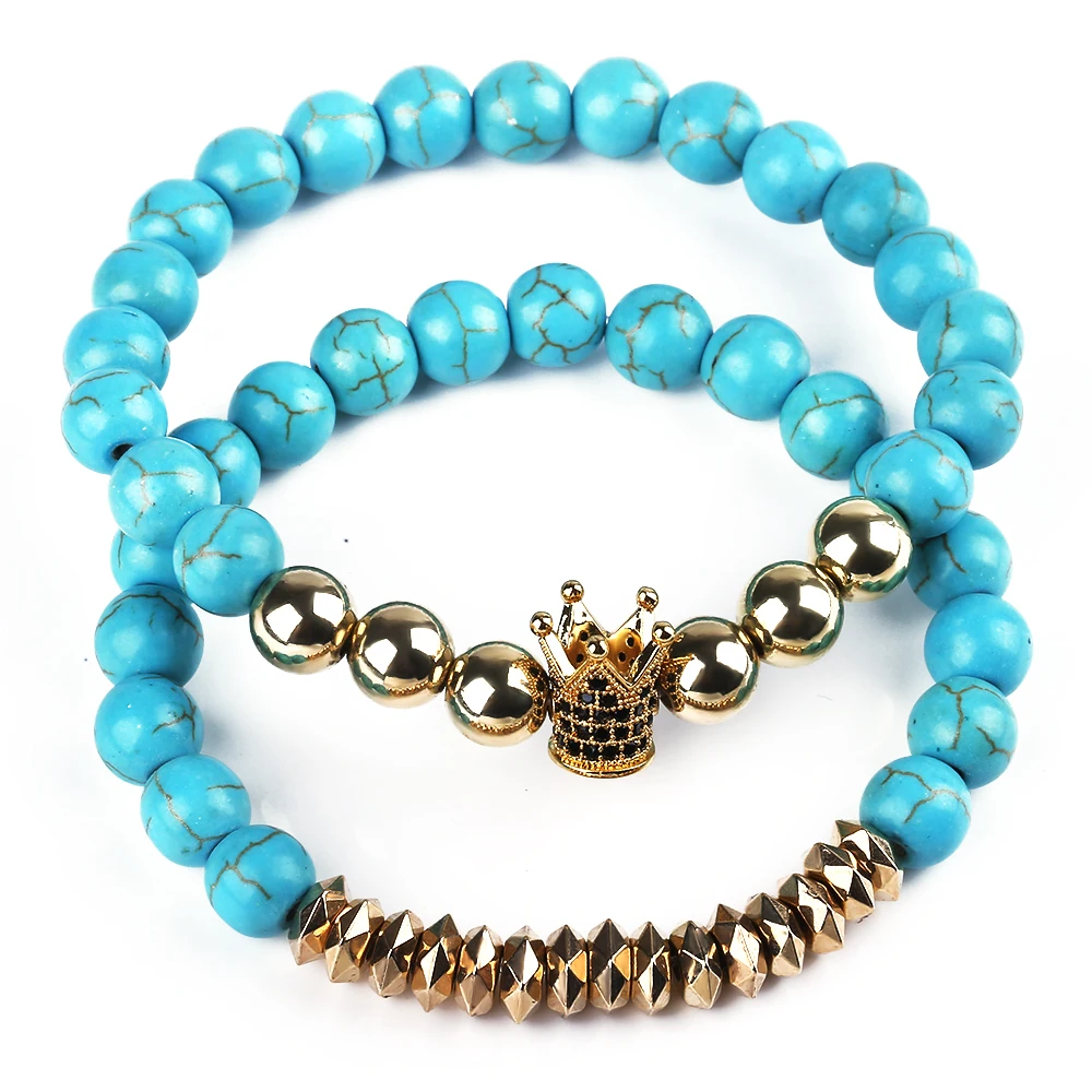 2pcs Green Natural Stone Bracelets DIY Beaded Bracelets Homme Micro inlay Austria Rhinestone Metal Crown Star Charm Bracelets
2pcs Green Natural Stone Bracelets DIY Beaded Bracelets Homme Micro inlay Austria Rhinestone Metal Crown Star Charm Bracelets