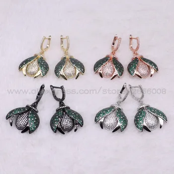 4 Pairs Fashion Bugs earrings Beetles earrings Mix color micro pave Cubic zircon metal inset jewelry earrings 3298
4 Pairs Fashion Bugs earrings Beetles earrings Mix color micro pave Cubic zircon metal inset jewelry earrings 3298