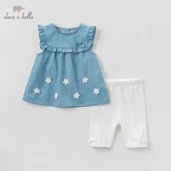 DBZ10736 Dave bella summer baby girl clothing sets cute bow floral children suits infant high quality clothes girls outfit
DBZ10736 Dave bella summer baby girl clothing sets cute bow floral children suits infant high quality clothes girls outfit
