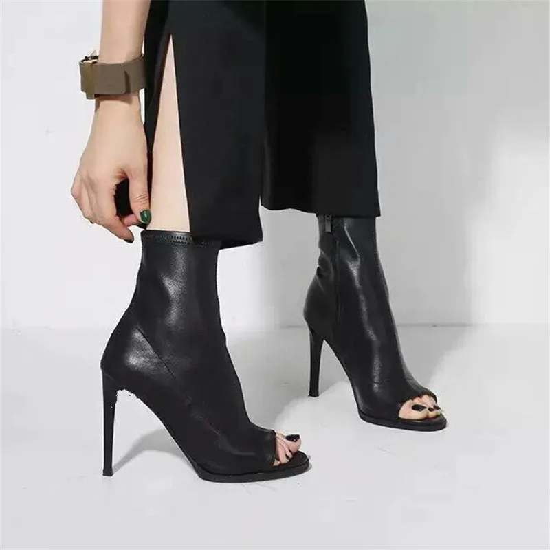 Fish Mouth Thin High Heel Black Boots Sexy Women Boots Fashion Ankle Boots Peep Toe Zip Open Toe Shoes Women Shoes Pumps Sandals
Fish Mouth Thin High Heel Black Boots Sexy Women Boots Fashion Ankle Boots Peep Toe Zip Open Toe Shoes Women Shoes Pumps Sandals