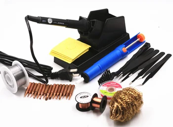 SZBFT 60W 220V Electric Soldering Irons Kit Temperature Adjustable with Tin Soder Wire Copper Tips Welding Gun Repair Tools
SZBFT 60W 220V Electric Soldering Irons Kit Temperature Adjustable with Tin Soder Wire Copper Tips Welding Gun Repair Tools