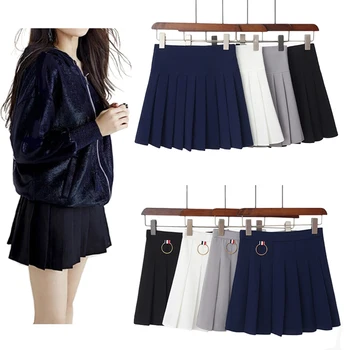 Sweet Women Harajuku Kawaii Jupe Faldas A-line Preppy Style Pleat Skirts Mini Skirt School Uniforms Sexy Ladies Saia
Sweet Women Harajuku Kawaii Jupe Faldas A-line Preppy Style Pleat Skirts Mini Skirt School Uniforms Sexy Ladies Saia