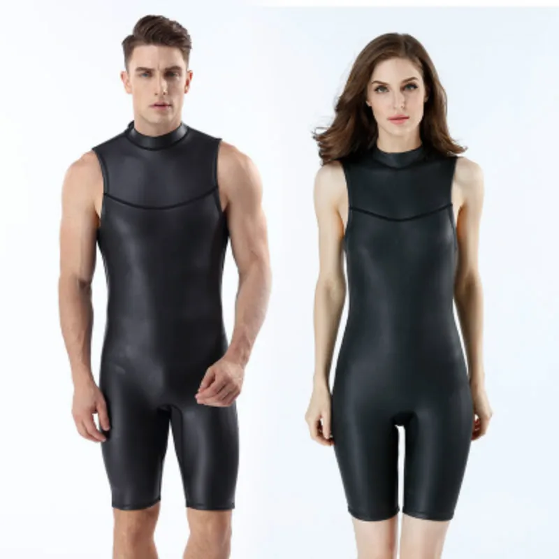 Mens Womens 2MM One Piece Wetsuit CR Short Sleeveless Smooth Skin Wetsuits Ultra Elastic Diving Suit
Mens Womens 2MM One Piece Wetsuit CR Short Sleeveless Smooth Skin Wetsuits Ultra Elastic Diving Suit