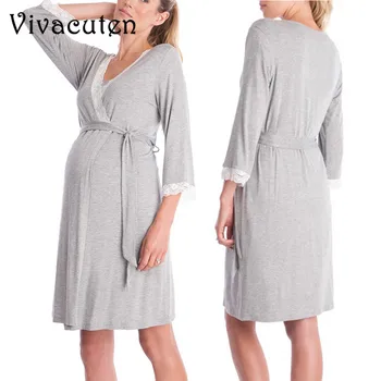 Maternity Pajamas Pregnancy Dress Casual Nursing Baby Clothes for Maternity Dress Lace Stitching Sleep Night-robe Pagamas M41
Maternity Pajamas Pregnancy Dress Casual Nursing Baby Clothes for Maternity Dress Lace Stitching Sleep Night-robe Pagamas M41