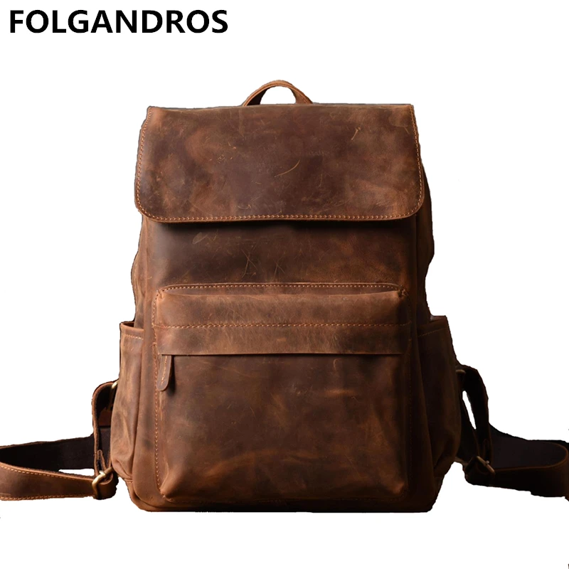 2018 Unisex Genuine Leather Backpack Crazy Horse Vintage Daypack Brand Designer Vintage Handmade Multi Pocket Shoulse Bag Bolsa
2018 Unisex Genuine Leather Backpack Crazy Horse Vintage Daypack Brand Designer Vintage Handmade Multi Pocket Shoulse Bag Bolsa