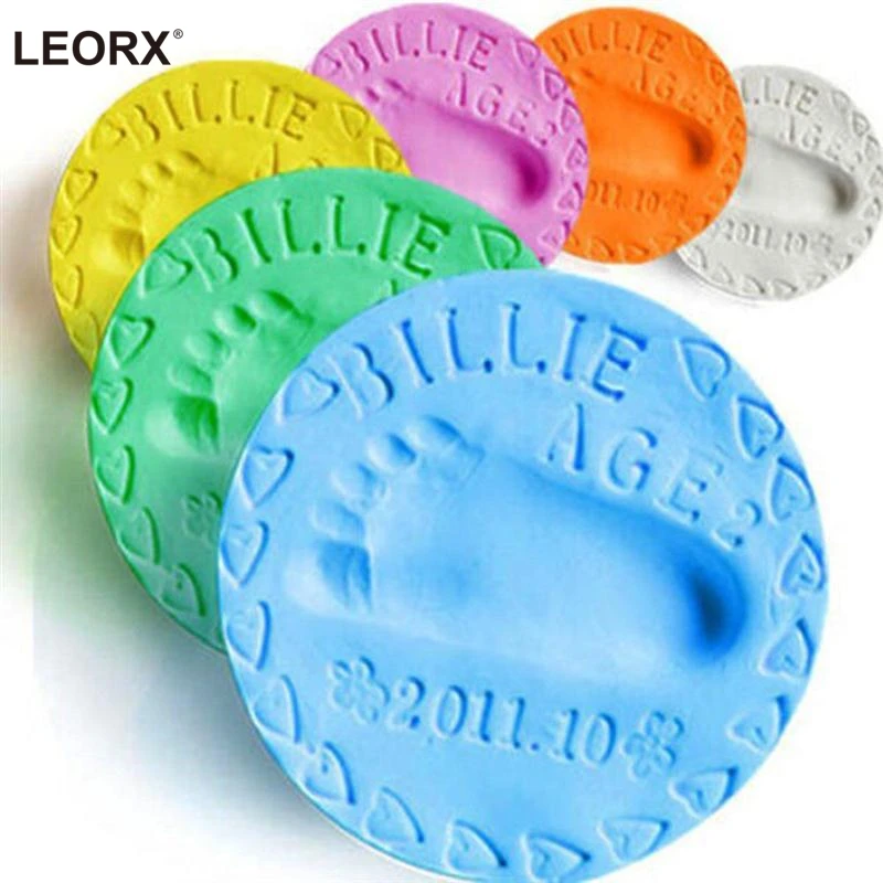 

Baby Care Air Drying Soft Clay Baby Handprint Footprint Imprimt Kid Casting DIY Tool Soft Plasticine Polymer Clay Toys