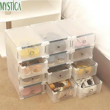 5PCS Eco-Friendly Transparent Shoe Storage Box Plastic PP Rectangle Thickened Drawer Shoe Boxes Jewelry Cosmetics Organizer Case
5PCS Eco-Friendly Transparent Shoe Storage Box Plastic PP Rectangle Thickened Drawer Shoe Boxes Jewelry Cosmetics Organizer Case