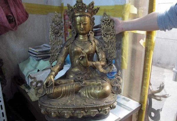 Collectible bronze lion statue S0804 Tibet folk buddhism bronze copper gild White tera kwan-yin bodhisattva Statue B0403
Collectible bronze lion statue S0804 Tibet folk buddhism bronze copper gild White tera kwan-yin bodhisattva Statue B0403