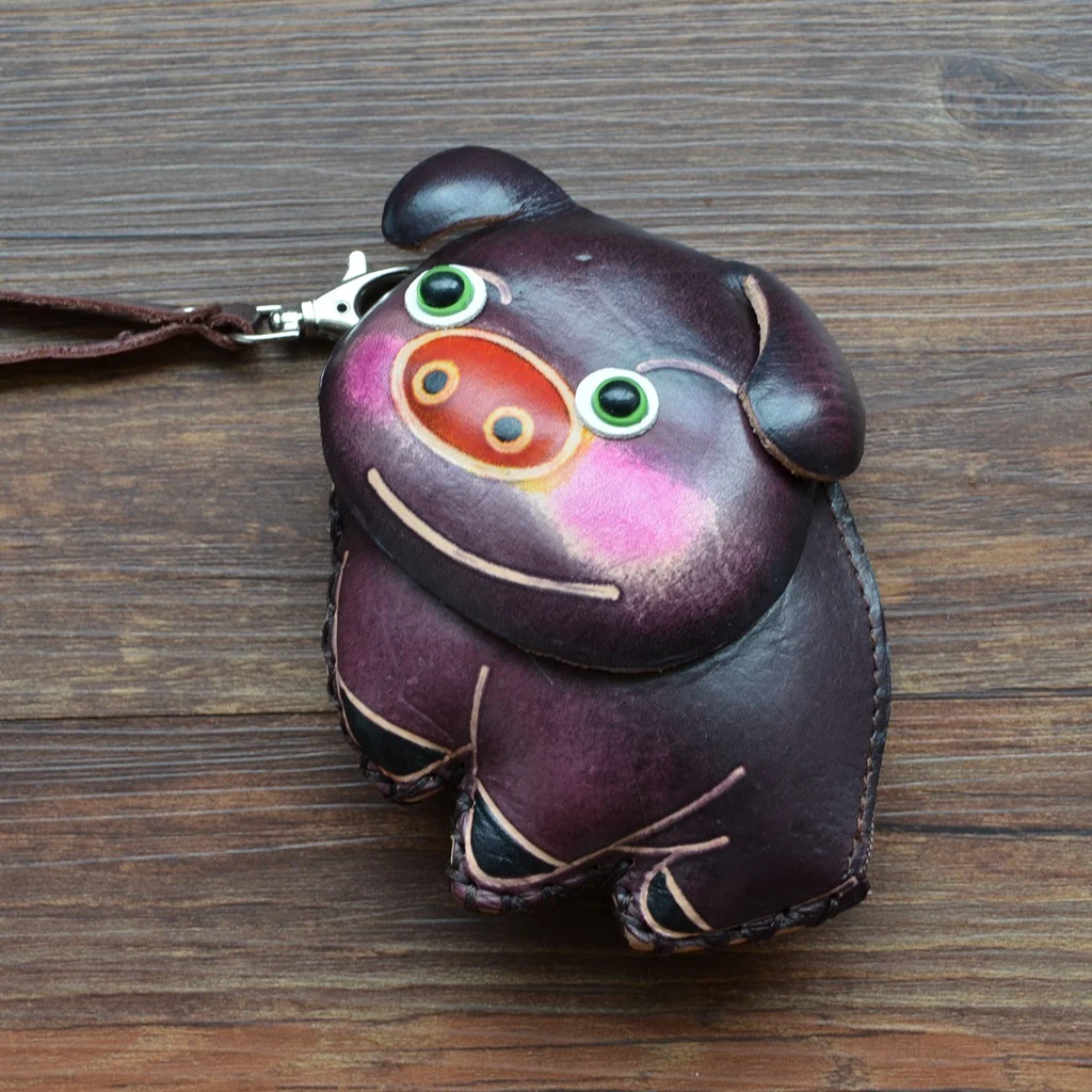 Handmade wallet genuine leather coin purse animal pig wallet bag cute cartoon cowhide Wallet Coin Bag Purse 
Handmade wallet genuine leather coin purse animal pig wallet bag cute cartoon cowhide Wallet Coin Bag Purse