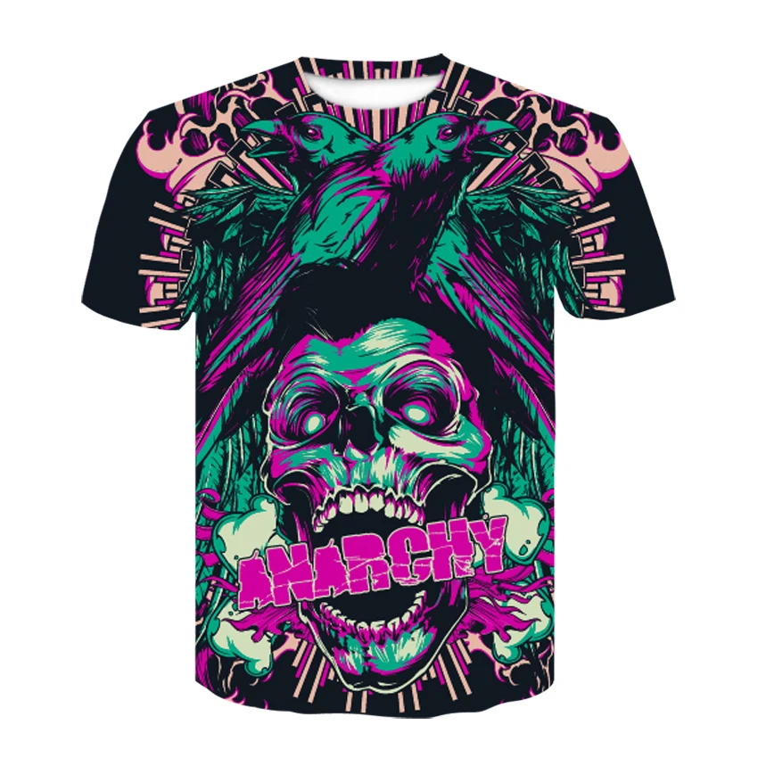 2019 New Harajuku Hip hop tshirt skulls 3D Print Cool punk T-shirt Men Short Sleeve Summer Tops Tees Fashion crow 3d t shirt
2019 New Harajuku Hip hop tshirt skulls 3D Print Cool punk T-shirt Men Short Sleeve Summer Tops Tees Fashion crow 3d t shirt