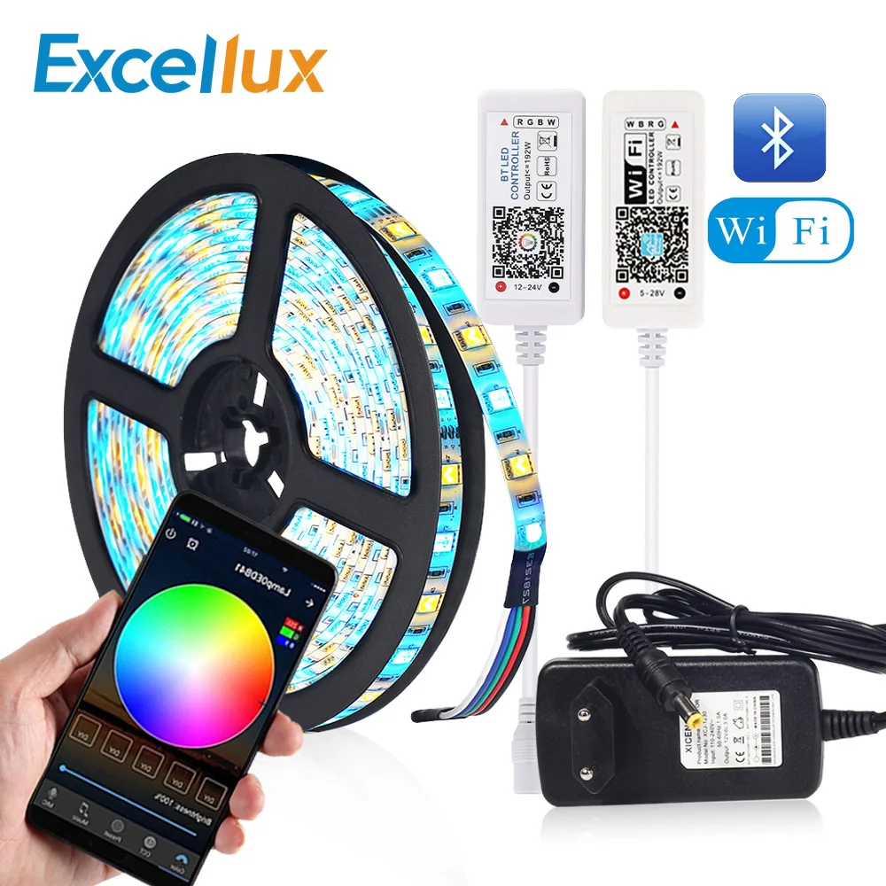 Flexible Led Strip Bluetooth Wifi Magic Home Led Controller Led Ribbon 5050 RGB RGBW RGBWW Led Strip Light APP Control Backlight
Flexible Led Strip Bluetooth Wifi Magic Home Led Controller Led Ribbon 5050 RGB RGBW RGBWW Led Strip Light APP Control Backlight