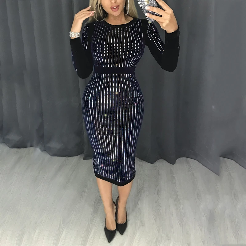 Women Elegant Shiny Long Sleeve Autumn Maxi Dress Ladies Sexy Colorful Sequin Embellished Bodycon Long Dress
Women Elegant Shiny Long Sleeve Autumn Maxi Dress Ladies Sexy Colorful Sequin Embellished Bodycon Long Dress