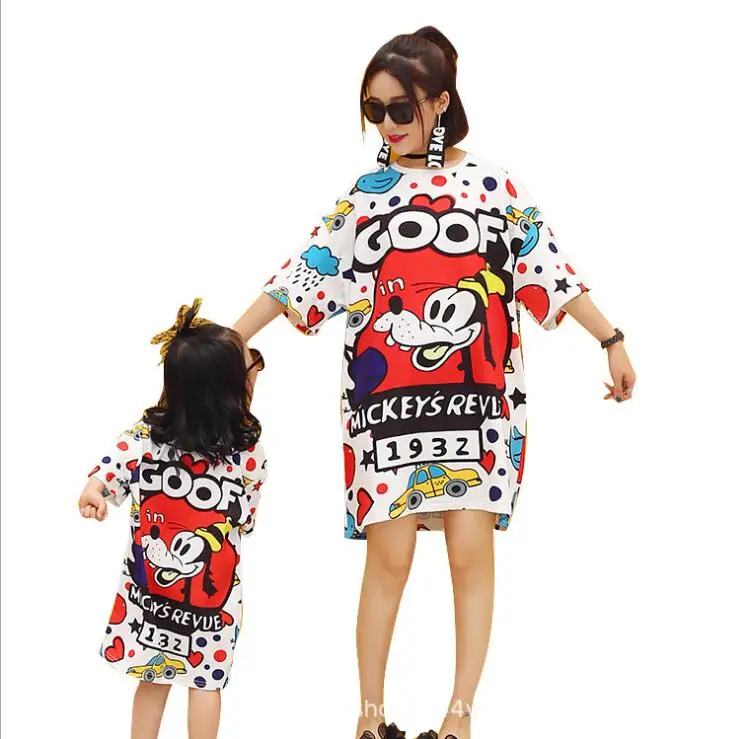 Cartoon Mother Daughter Dresses Family Look Mommy and Me Clothes Mom and Daughter Matching Outfits Clothes Loose Dress Clothing
Cartoon Mother Daughter Dresses Family Look Mommy and Me Clothes Mom and Daughter Matching Outfits Clothes Loose Dress Clothing