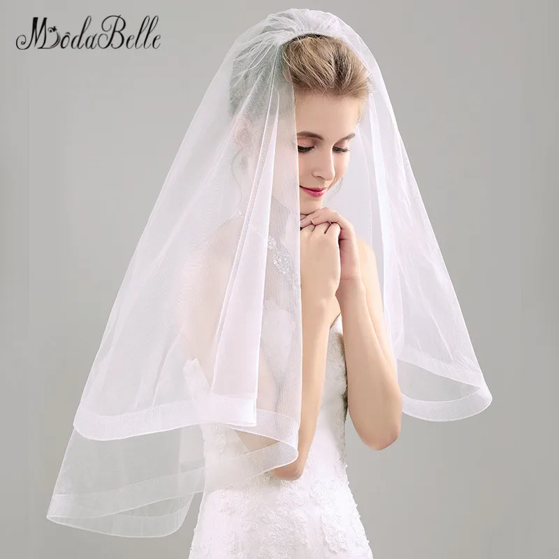 modabelle 2018 New Bridal Veils Ivory Veu De Voiva Curto 2 Layers Short Fingertip Wedding Veils Cheap Trouw Accessoires
modabelle 2018 New Bridal Veils Ivory Veu De Voiva Curto 2 Layers Short Fingertip Wedding Veils Cheap Trouw Accessoires