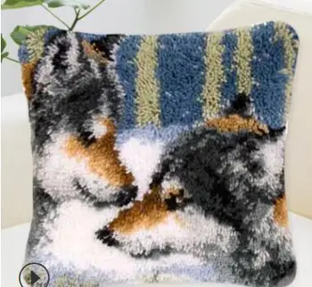 Animals Pillowcase Latch Hook Rug Kits Needlework Embroidery Pillow Wolf Tapestry Canvas Cushion Kit
Animals Pillowcase Latch Hook Rug Kits Needlework Embroidery Pillow Wolf Tapestry Canvas Cushion Kit