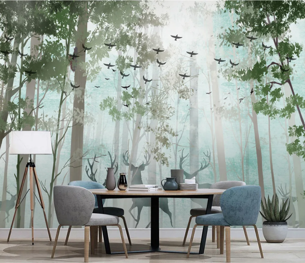 Waterproof Self-adhesive Wall Stickers Backdrop Wall Mural Hotel Living Room Wallpaper Decal Foggy Forest Deer
Waterproof Self-adhesive Wall Stickers Backdrop Wall Mural Hotel Living Room Wallpaper Decal Foggy Forest Deer
