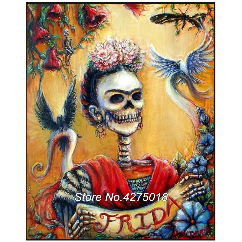 5D Diy Diamond Painting Cross Stitch Frida skull Full Diamond Embroidery Mosaic Kits Handmade Craft Home Decor YG103
5D Diy Diamond Painting Cross Stitch Frida skull Full Diamond Embroidery Mosaic Kits Handmade Craft Home Decor YG103