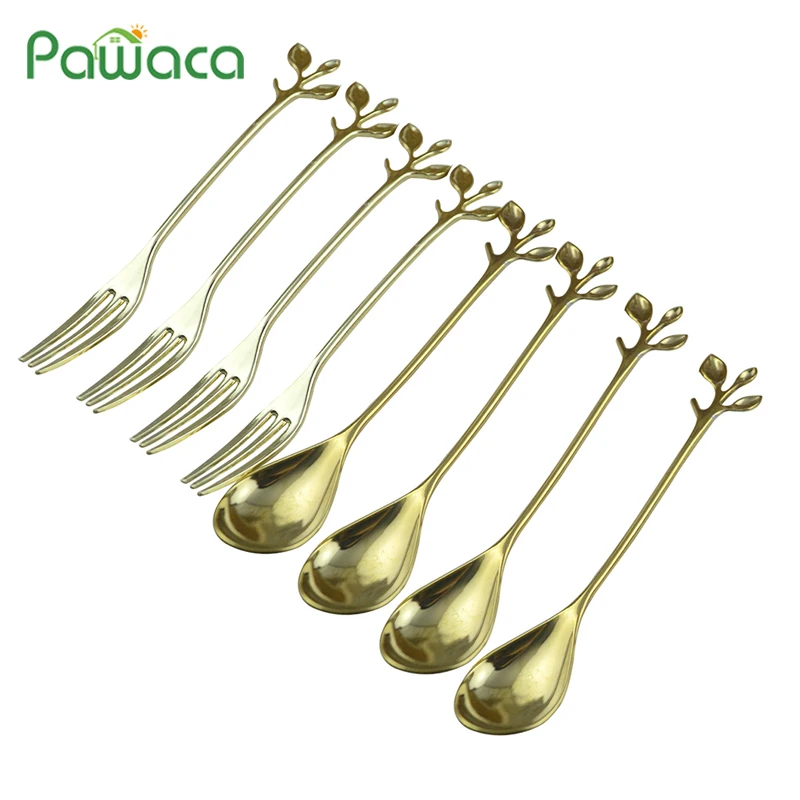 8pcs/set Branch Leaves Shape Coffee Tea Spoon Dessert Salad Fruit Forks Tableware Ice Cream Stirring Spoon Home Kitchen Supplies
8pcs/set Branch Leaves Shape Coffee Tea Spoon Dessert Salad Fruit Forks Tableware Ice Cream Stirring Spoon Home Kitchen Supplies