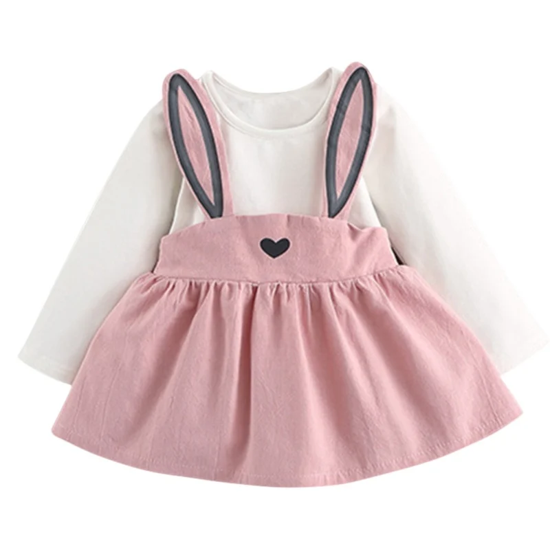 Baby Girls Cute Rabbit Ears Long Sleeve Dress Spring Autumn Children Girl O Neck Princess Dresses Vestidos 1-4T
Baby Girls Cute Rabbit Ears Long Sleeve Dress Spring Autumn Children Girl O Neck Princess Dresses Vestidos 1-4T