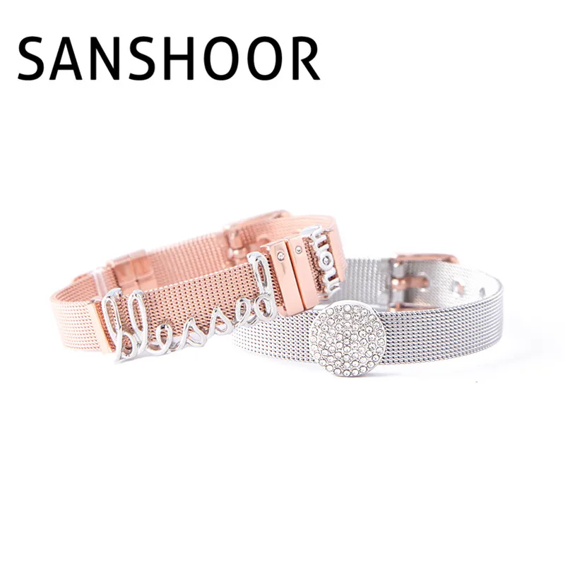 SANSHOOR silver and rose gold Keys Bracelet Sets with DIY Slide Mom Charms fit leather wrap Bracelet as Mother Gift
SANSHOOR silver and rose gold Keys Bracelet Sets with DIY Slide Mom Charms fit leather wrap Bracelet as Mother Gift