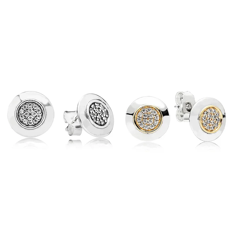 2 Style Silver With Gold Color Round Full Crystal Studs Earrings For Women Fine Jewelry
2 Style Silver With Gold Color Round Full Crystal Studs Earrings For Women Fine Jewelry