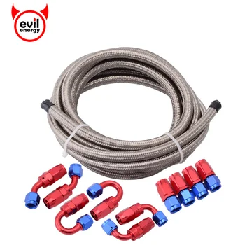 evil energy AN6 Double Stainless Steel Braided Oil Fuel Hose 5Meter+AN6 Red And Blue Fittings Hose End Adaptor Oil Fuel Adapter 
evil energy AN6 Double Stainless Steel Braided Oil Fuel Hose 5Meter+AN6 Red And Blue Fittings Hose End Adaptor Oil Fuel Adapter