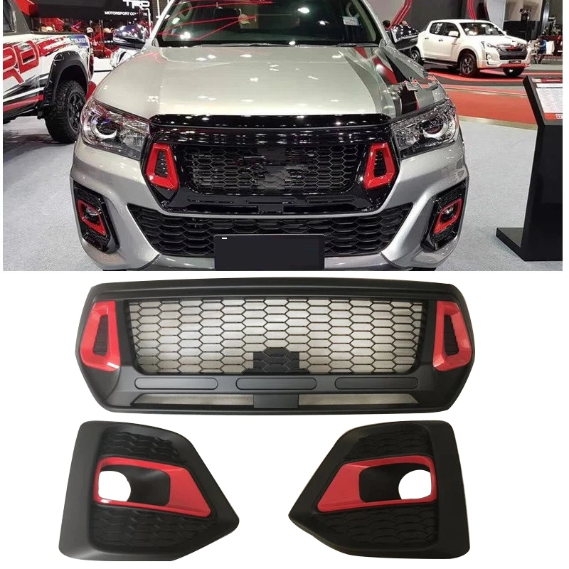 EXTERIOR AUTO ACCESSORIES MODIFIED GRILLS GRILLE FIT FOR HILUX ROCCO PICKUP CAR GRILL FRONT MASK BUMPER TRIMS COVER 2018
EXTERIOR AUTO ACCESSORIES MODIFIED GRILLS GRILLE FIT FOR HILUX ROCCO PICKUP CAR GRILL FRONT MASK BUMPER TRIMS COVER 2018