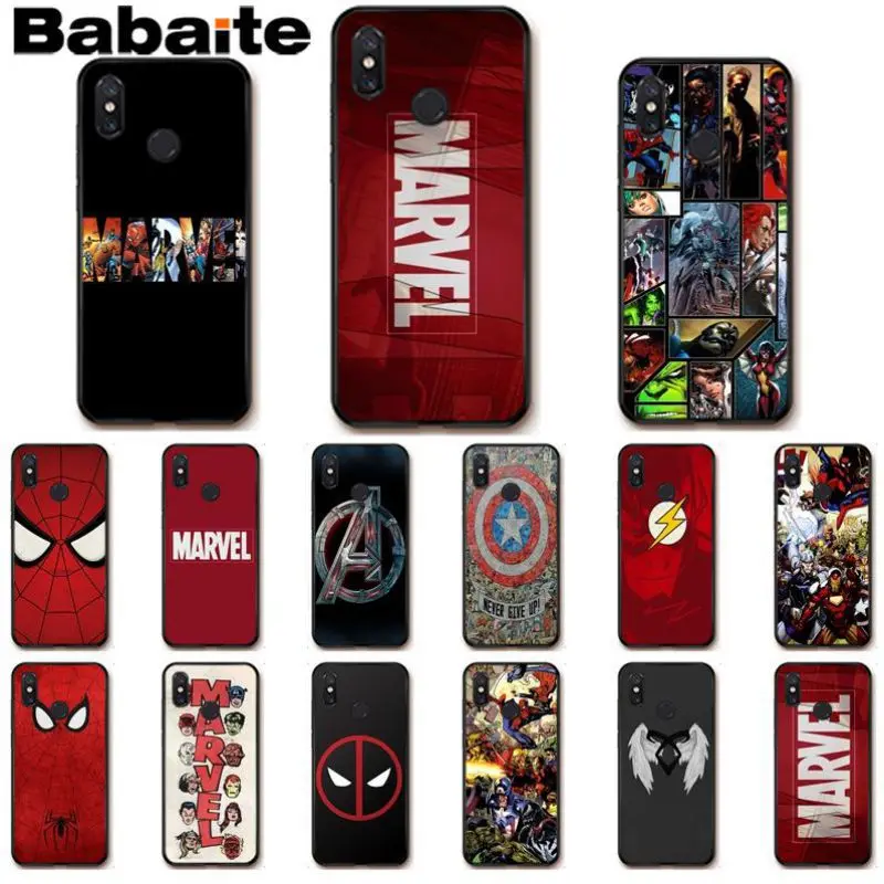 Babaite Marvel Comics logo Soft Silicone TPU Phone Cover case For xiaomi mi 8se 6 mi8lite note2 note3 mix2 max2 max3 funda
Babaite Marvel Comics logo Soft Silicone TPU Phone Cover case For xiaomi mi 8se 6 mi8lite note2 note3 mix2 max2 max3 funda