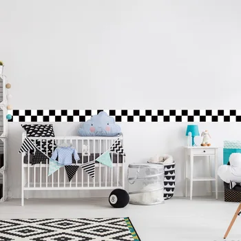 Black And White Plaid Skirting Line Waist Line Wall Stickers For Bedroom Living Room Bathroom Kitchen Tile Glass Home Decor T-07
Black And White Plaid Skirting Line Waist Line Wall Stickers For Bedroom Living Room Bathroom Kitchen Tile Glass Home Decor T-07