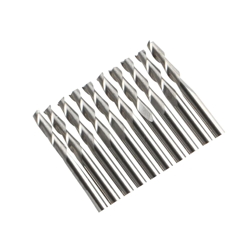 10 pcs Shank 4mm x 17mm Two Flutes Carbide endMill Spiral Cutter Wood Router Bit Tools for CNC Machine Cutting HUHAO
10 pcs Shank 4mm x 17mm Two Flutes Carbide endMill Spiral Cutter Wood Router Bit Tools for CNC Machine Cutting HUHAO