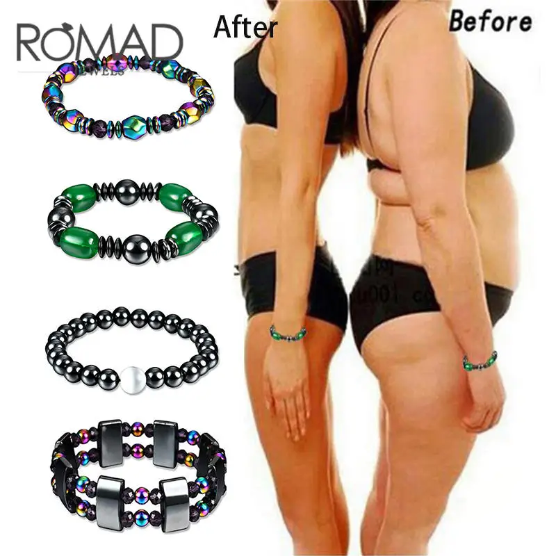 ROMAD 1Pc Weight Loss Bracelet Round Black Stone Magnetic Therapy Health Care Magnetic Hematite Stretch Bracelet For Men Women
ROMAD 1Pc Weight Loss Bracelet Round Black Stone Magnetic Therapy Health Care Magnetic Hematite Stretch Bracelet For Men Women