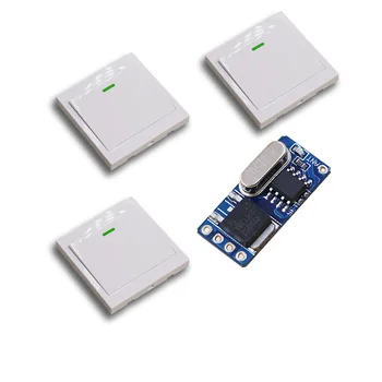 DC3.5V 6V 7V 9V 12V Wireless Remote Control Switch System Receiver & 3*White Wall Panel Sticky Remote for Smart Home 315/433MHZ
DC3.5V 6V 7V 9V 12V Wireless Remote Control Switch System Receiver & 3*White Wall Panel Sticky Remote for Smart Home 315/433MHZ