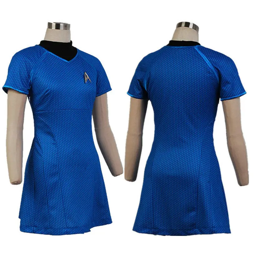 New Star Trek Into Darkness Star Fleet Marcus Dress Costume Cosplay Uniform Blue With Badge
New Star Trek Into Darkness Star Fleet Marcus Dress Costume Cosplay Uniform Blue With Badge