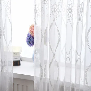 Decorative Flower rod pocket Bedroom Curtain Embroidery voile curtain window sheer for living room tulle fabrics kitchen curtain
Decorative Flower rod pocket Bedroom Curtain Embroidery voile curtain window sheer for living room tulle fabrics kitchen curtain
