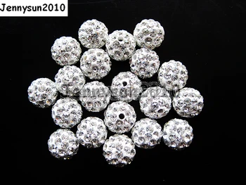 10mm Clear White Top Quality Czech Crystal Rhinestones Pave Clay Round Disco Ball Spacer Beads For Jewelry Crafts 100pcs / Pack
10mm Clear White Top Quality Czech Crystal Rhinestones Pave Clay Round Disco Ball Spacer Beads For Jewelry Crafts 100pcs / Pack