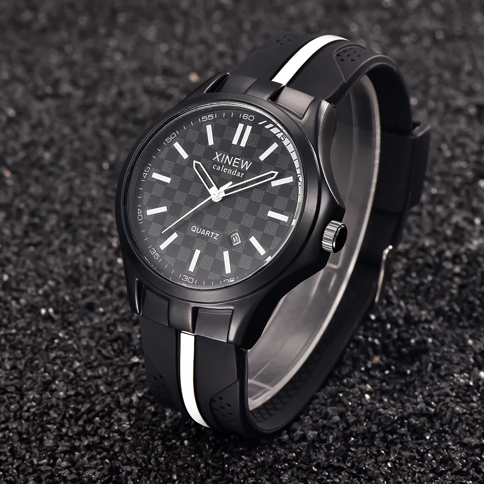 Hot XINEW Fashion Silicone Band Watches Men Leisure Sport Date Calendar Quartz Wrist Watch Soft relogio masculino Marca Original
Hot XINEW Fashion Silicone Band Watches Men Leisure Sport Date Calendar Quartz Wrist Watch Soft relogio masculino Marca Original