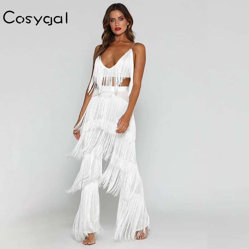 COSYGAL Spaghetti Strap Women Romper Jumpsuit Romper Tassel Sleeveless Red Sexy Long Playsuits Elegant V Neck Solid Playsuits
COSYGAL Spaghetti Strap Women Romper Jumpsuit Romper Tassel Sleeveless Red Sexy Long Playsuits Elegant V Neck Solid Playsuits
