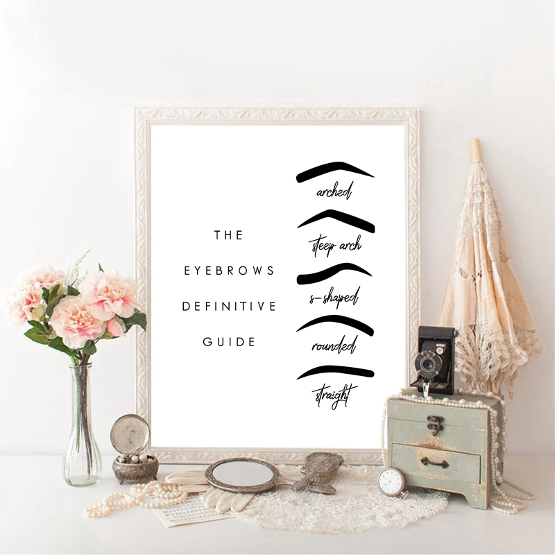 Eyebrows Canvas Prints and Poster , Eyebrow Shapes Guide Painting Black White Makeup Picture Beauty Salon Wall Art Fashion Decor
Eyebrows Canvas Prints and Poster , Eyebrow Shapes Guide Painting Black White Makeup Picture Beauty Salon Wall Art Fashion Decor