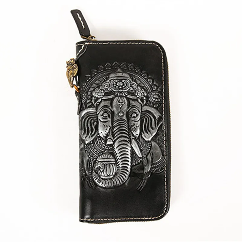 Vintage Women Genuine Leather Card Holder Black Wallets Elephant God Bag Purses Men Clutch Vegetable Tanned Leather Long Wallet
Vintage Women Genuine Leather Card Holder Black Wallets Elephant God Bag Purses Men Clutch Vegetable Tanned Leather Long Wallet